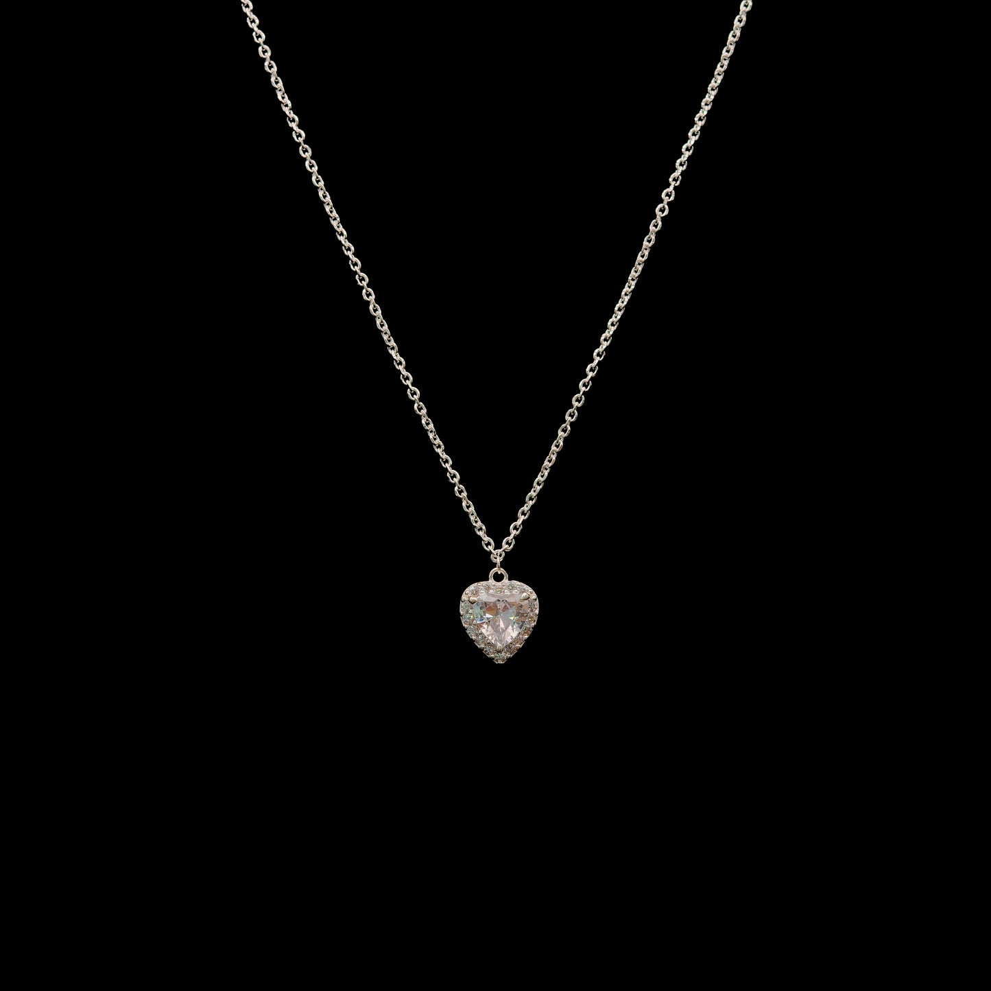 Lumi Heart Silver Pendant Chain