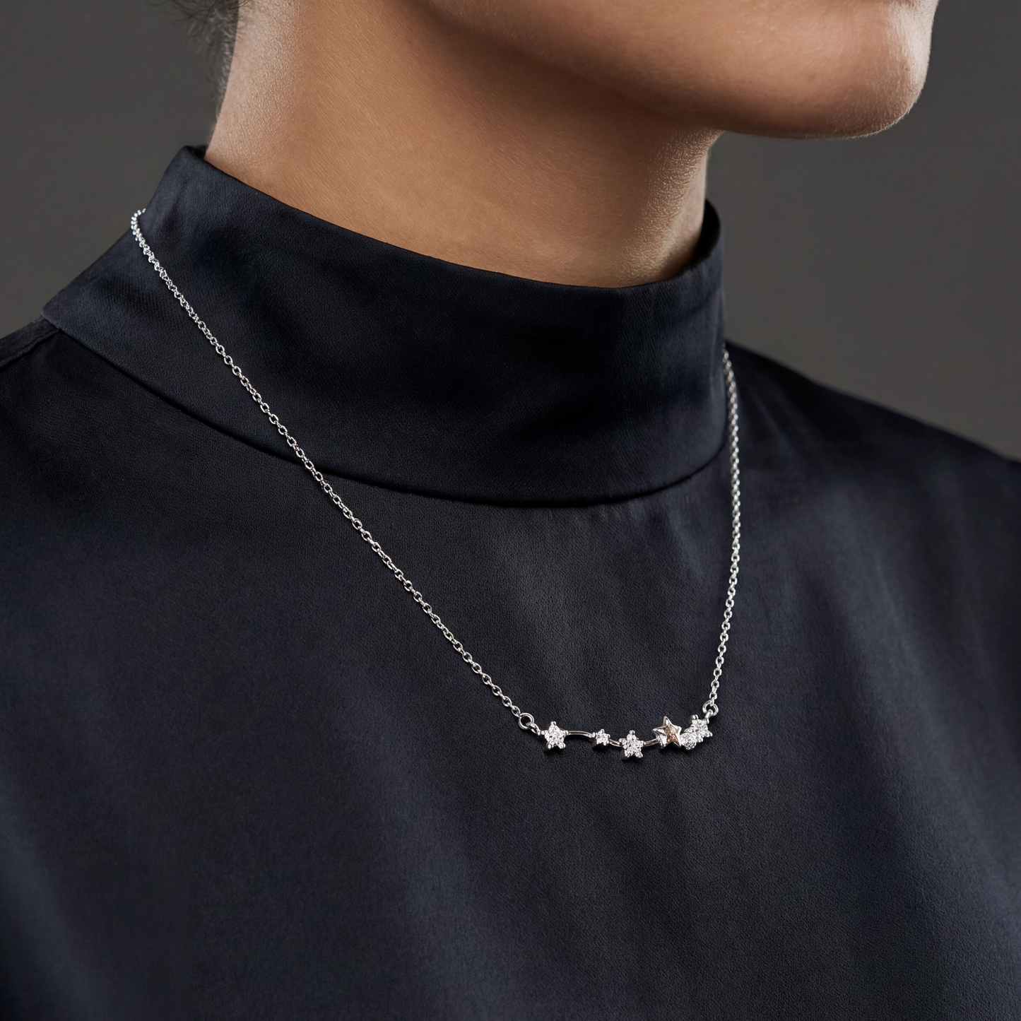 Stella Arc Silver Pendant Chain