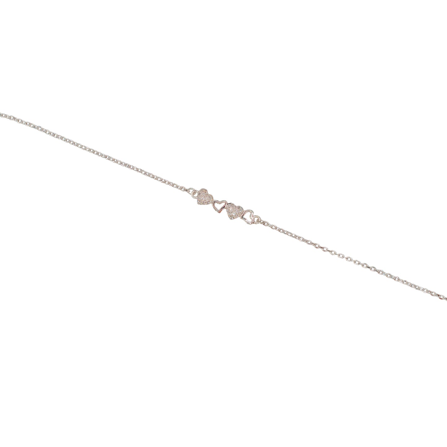 Eterna Hearts Silver Bracelet