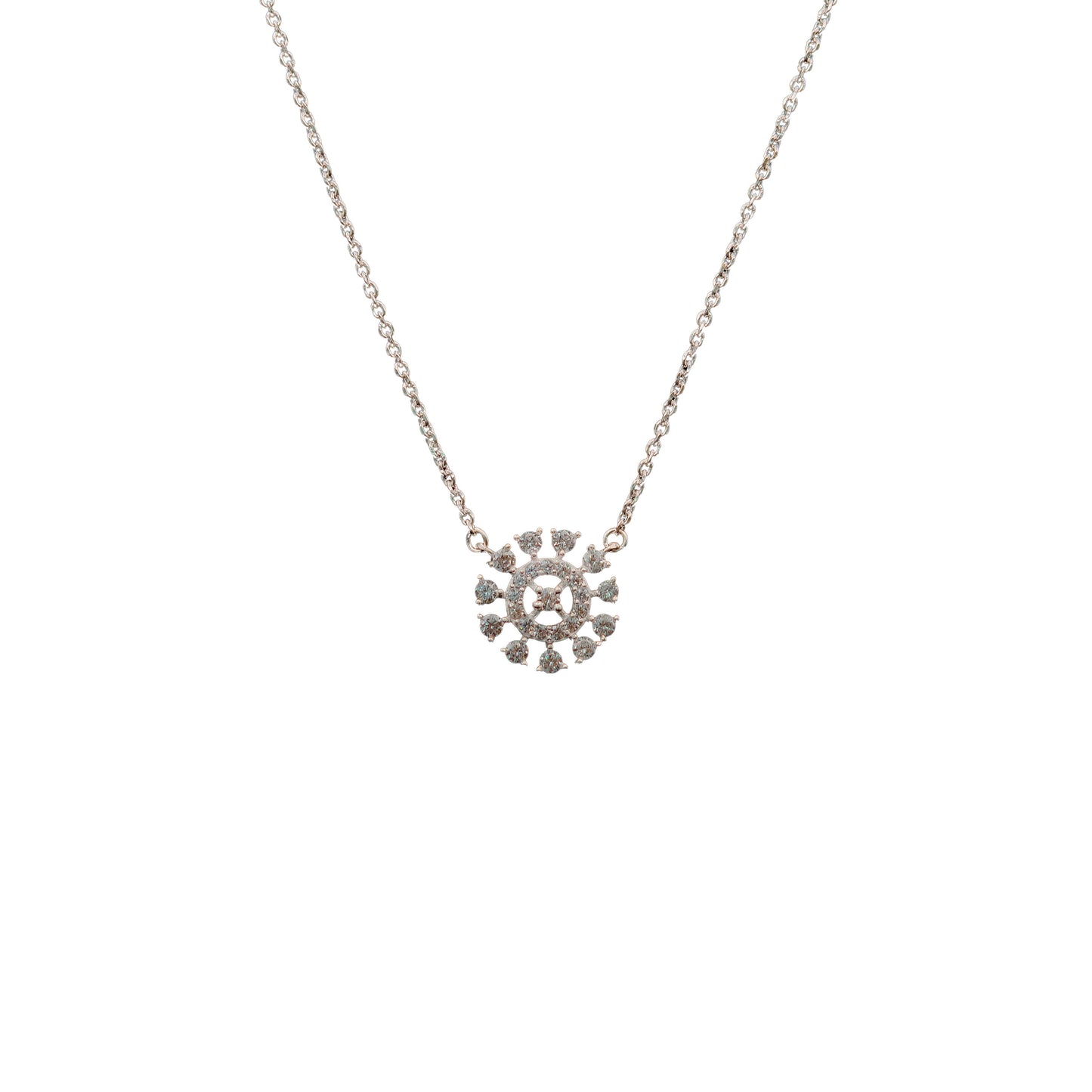 Celeste Bloom Silver Pendant Chain