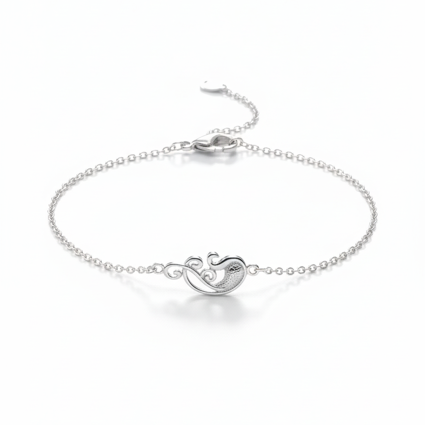 Aurelia Swirl Silver Bracelet