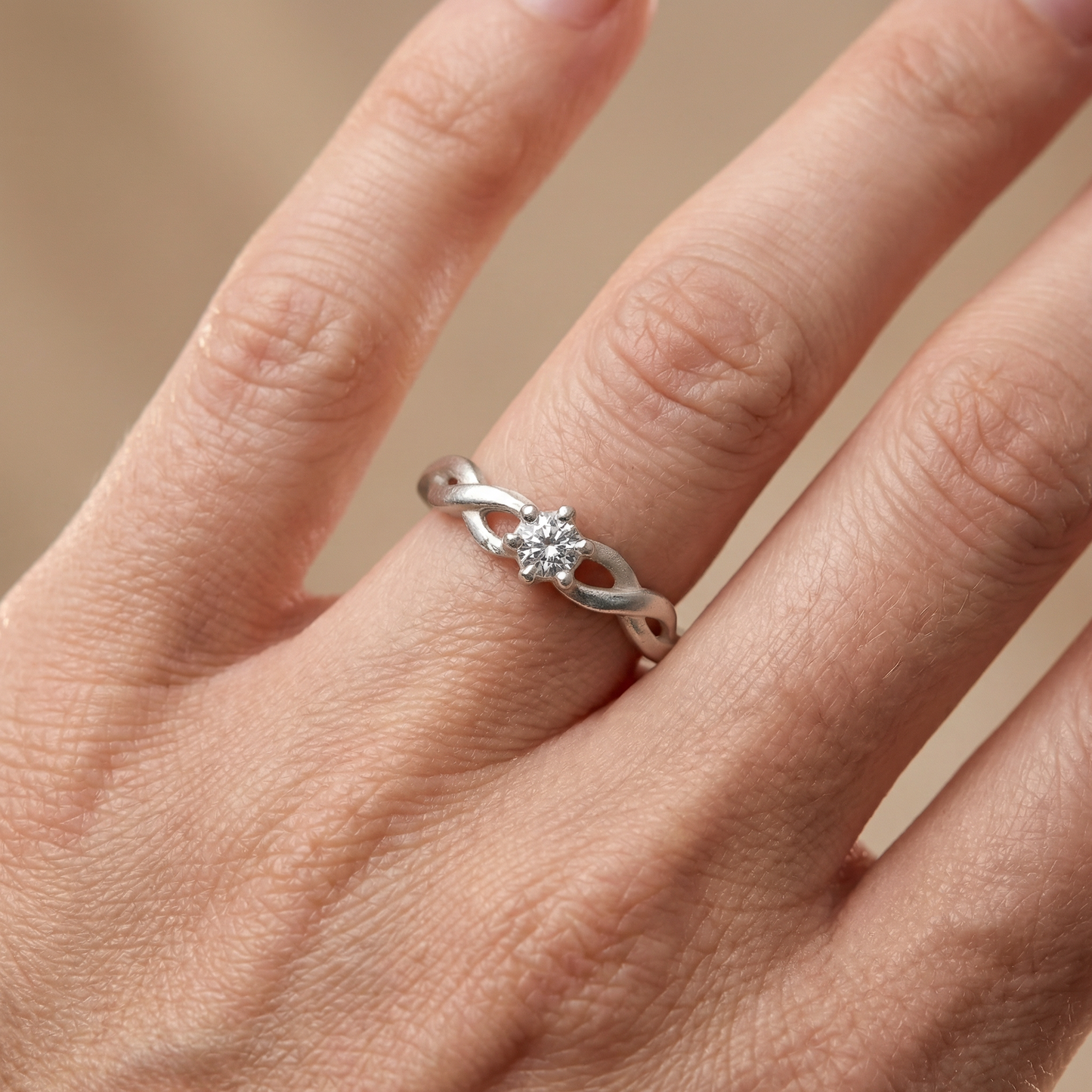 Celeste Twist Solitaire Ring