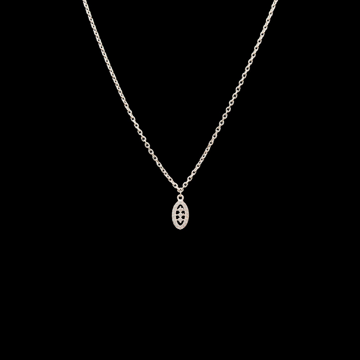 Eternal Oval Silver Pendant Chain