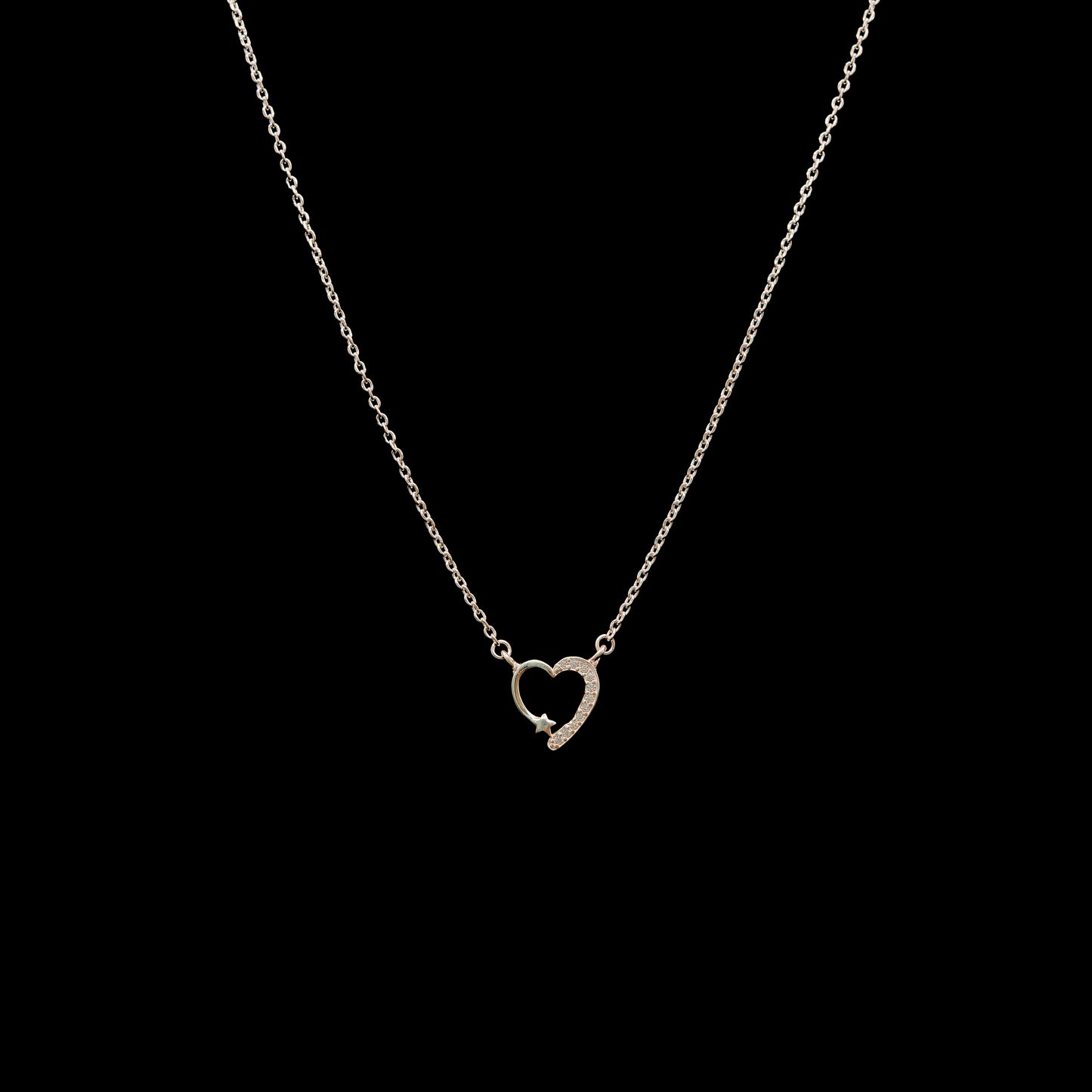 Floral Glow Silver Pendant Chain