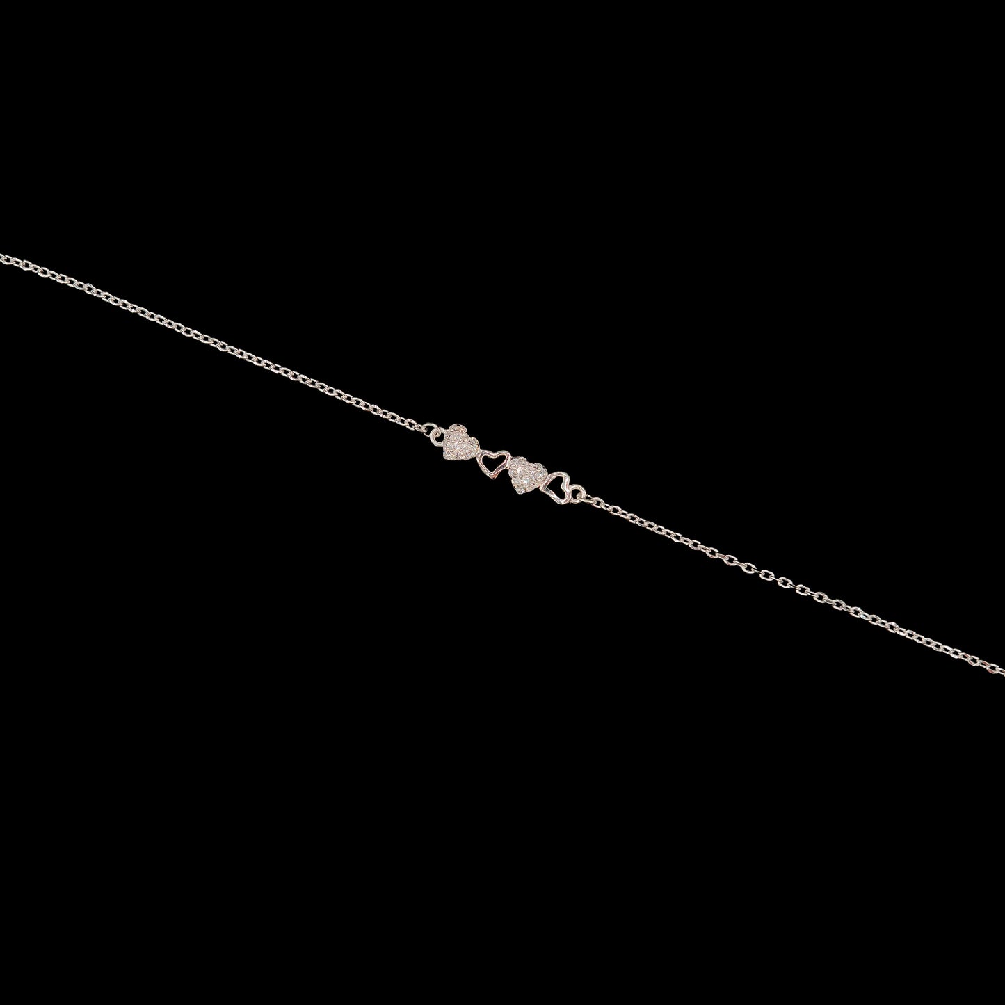 Eterna Hearts Silver Bracelet