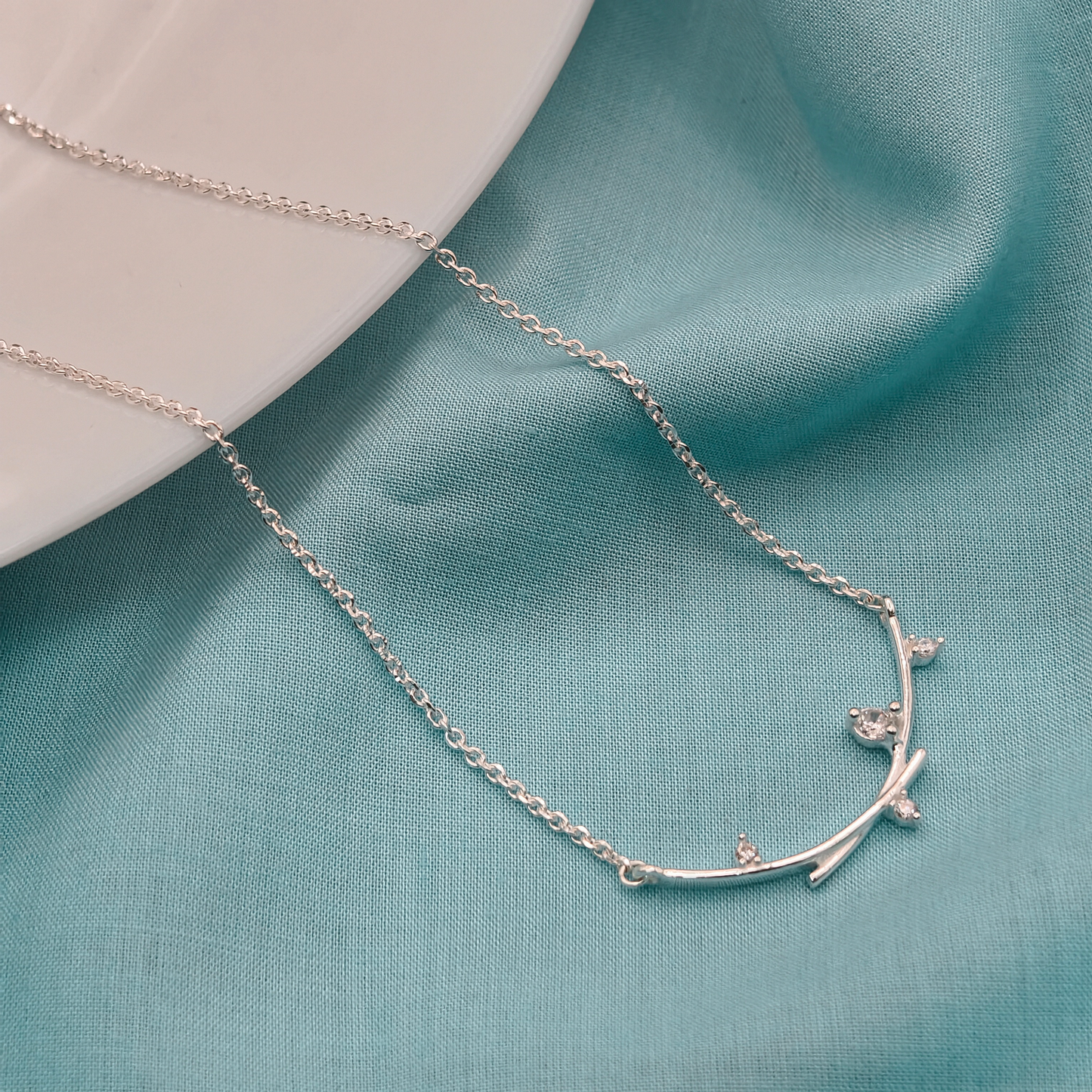 Luna Branch Silver Pendant Chain