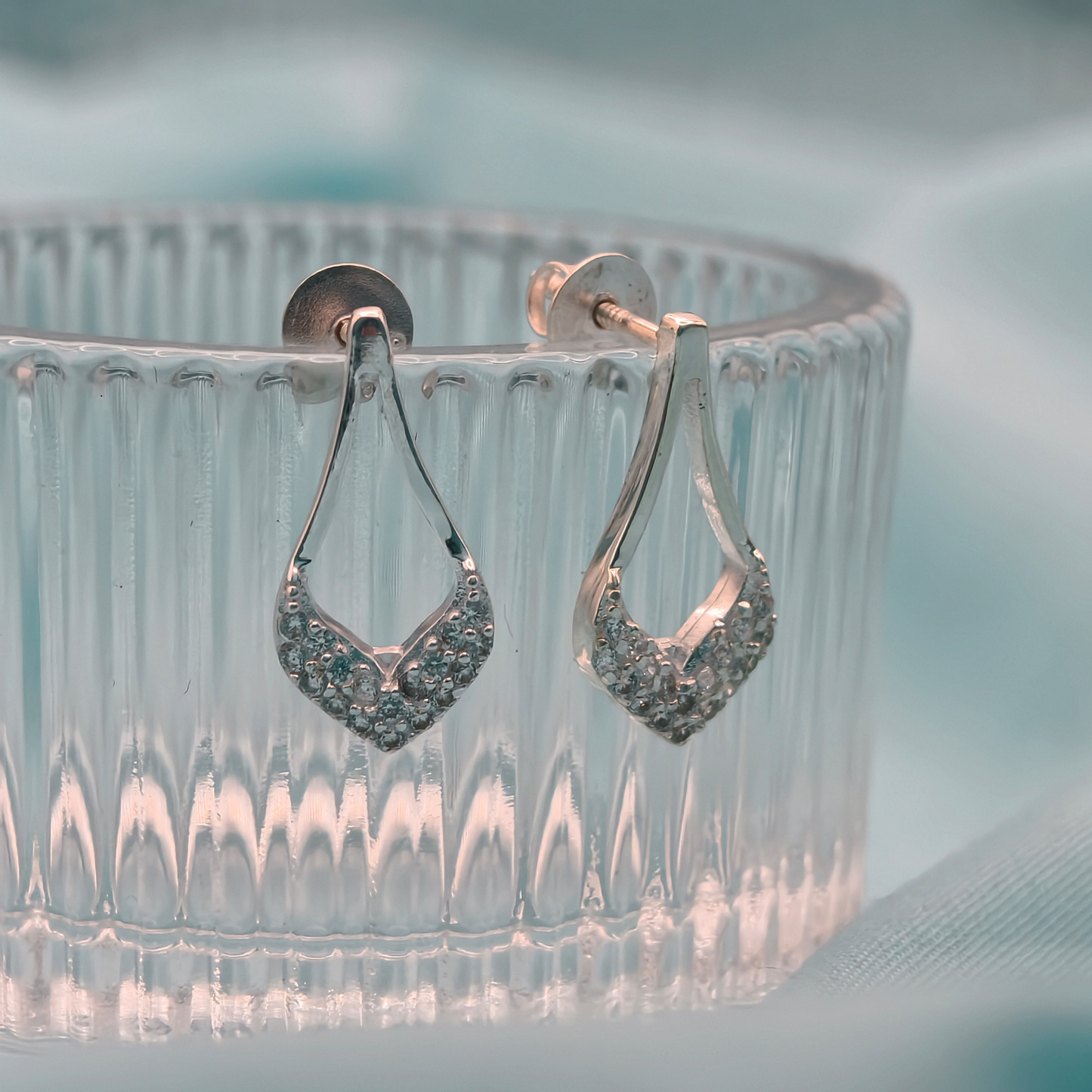 Elara Teardrop Silver Earrings