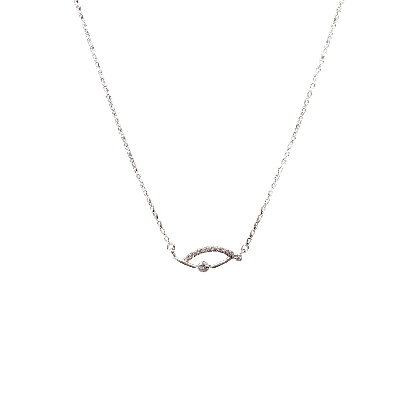 Arc Glow Silver Pendant Chain