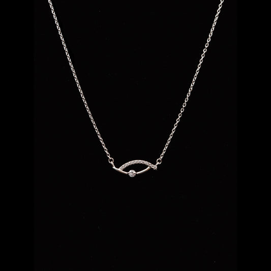 Arc Glow Silver Pendant Chain