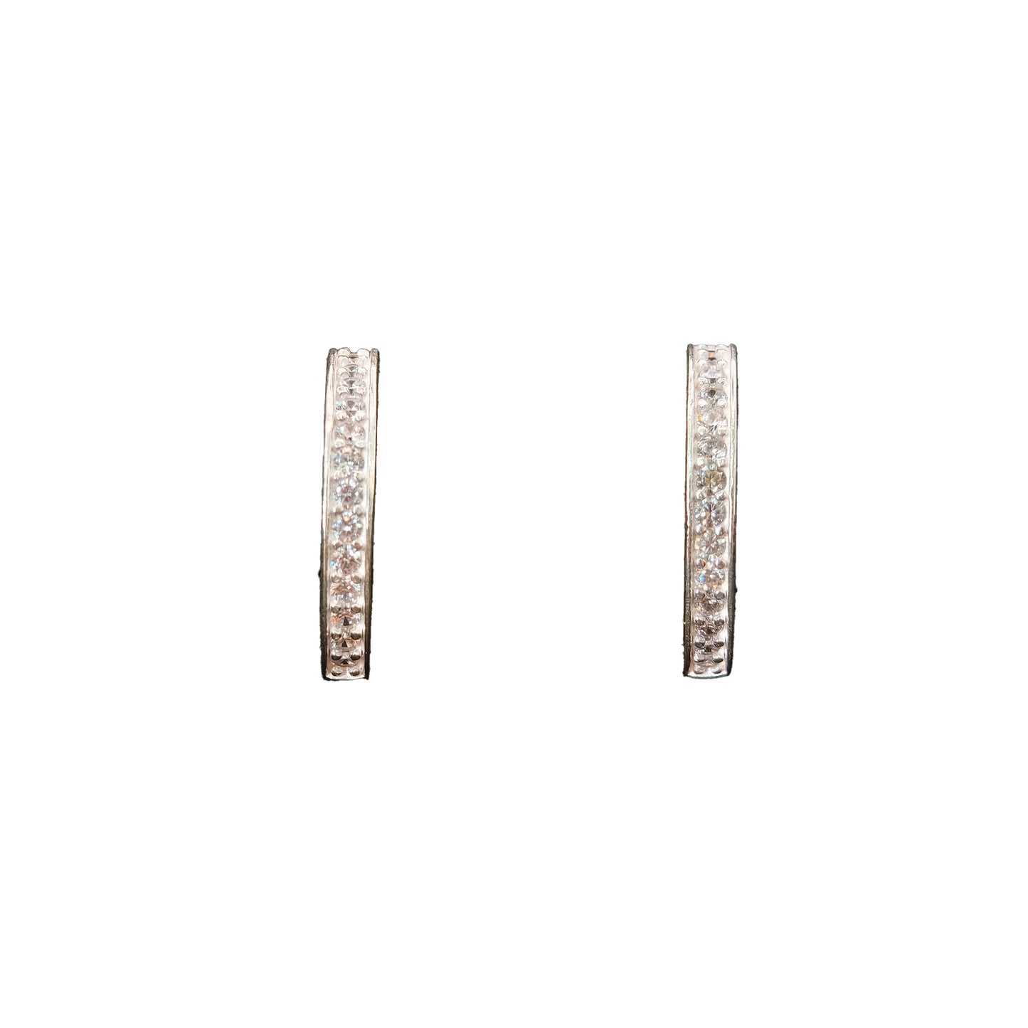 Luna Spark Silver Hoop Earrings