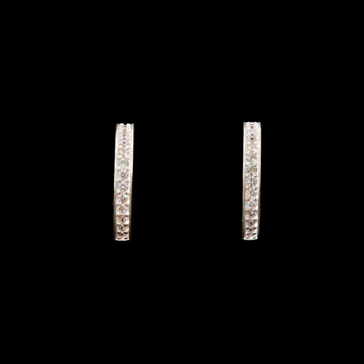 Luna Spark Silver Hoop Earrings
