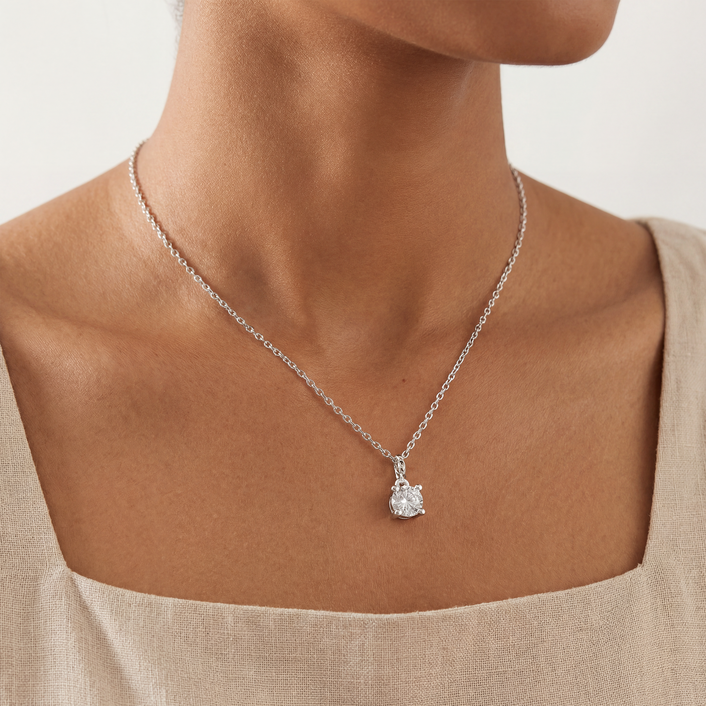 Pure Spark Silver Pendant Chain