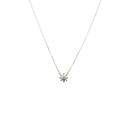 Petal Spark Silver Pendant Chain