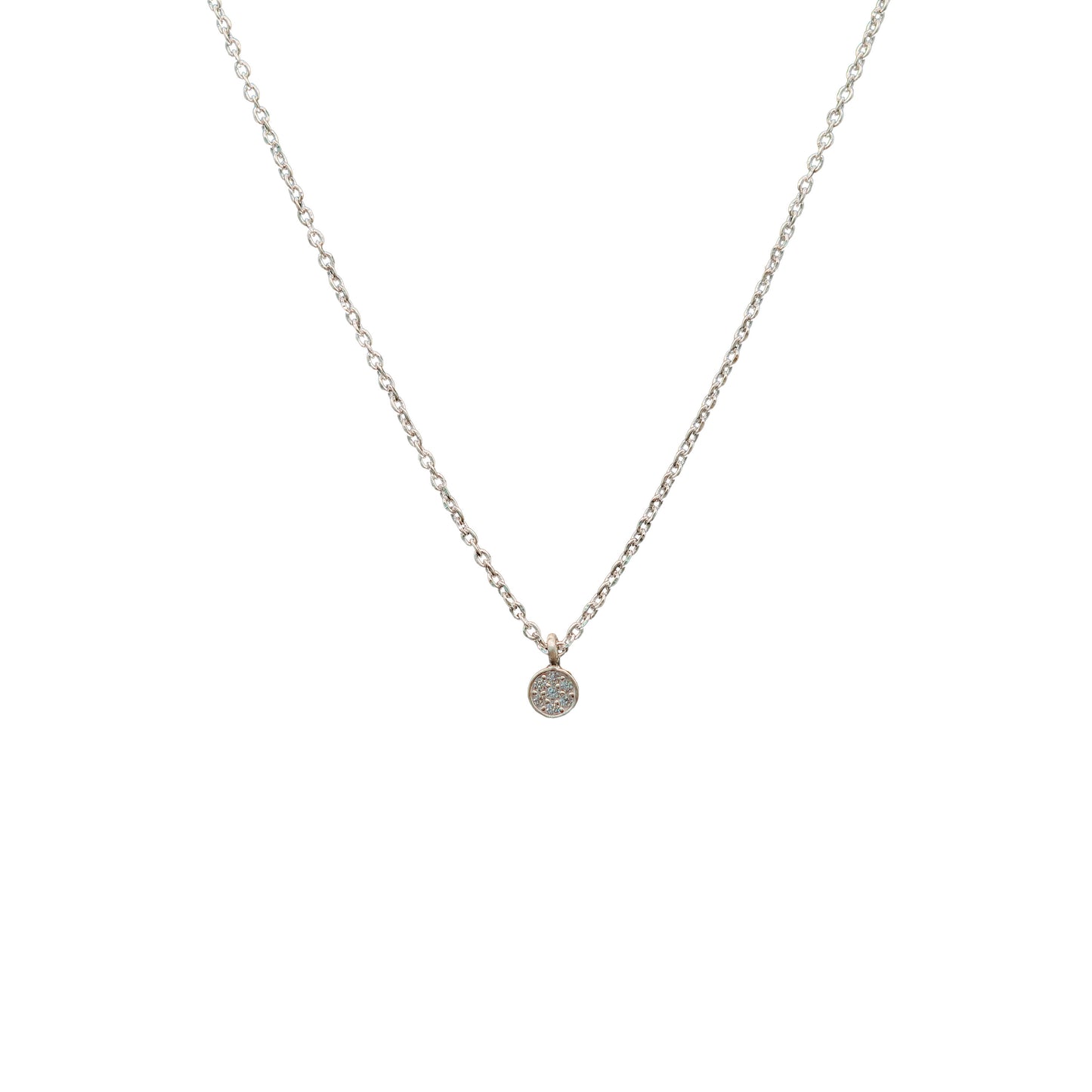 Luna Pave Silver Pendant Chain