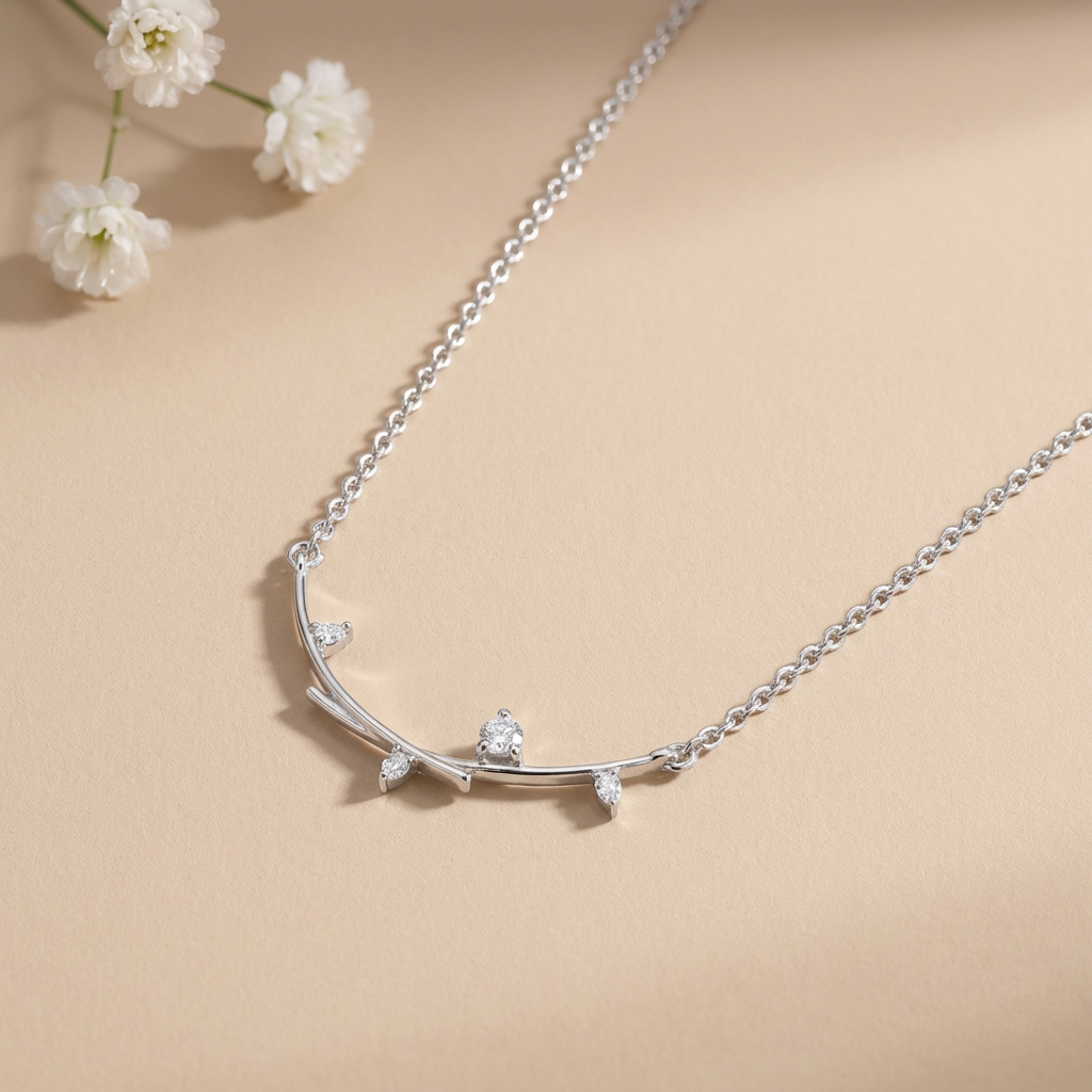 Luna Branch Silver Pendant Chain