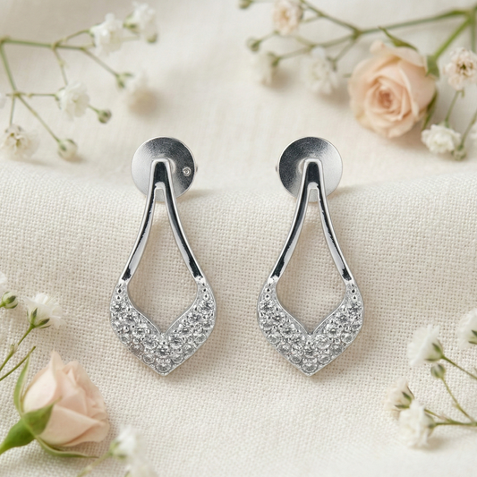 Elara Teardrop Silver Earrings