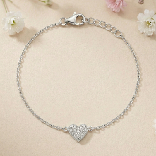 Amora Heart Silver Bracelet