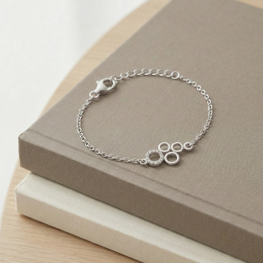 Unity Circles Silver Bracelet