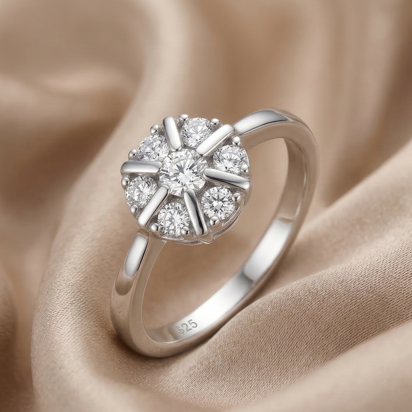 Radiant Bloom 925 Sterling Silver Ring