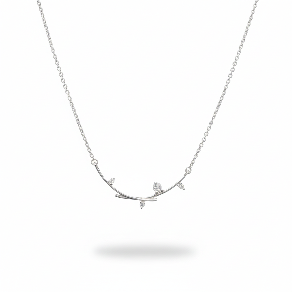 Luna Branch Silver Pendant Chain
