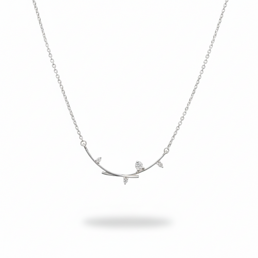 Luna Branch Silver Pendant Chain