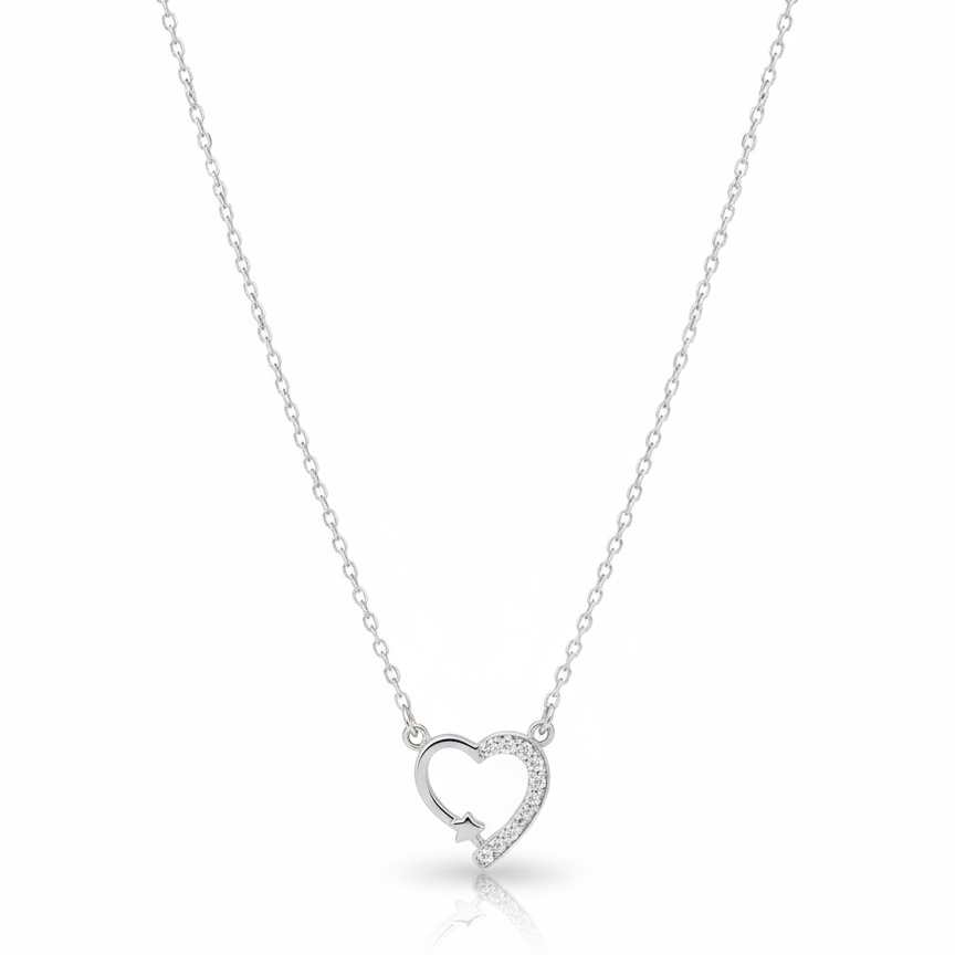 Floral Glow Silver Pendant Chain