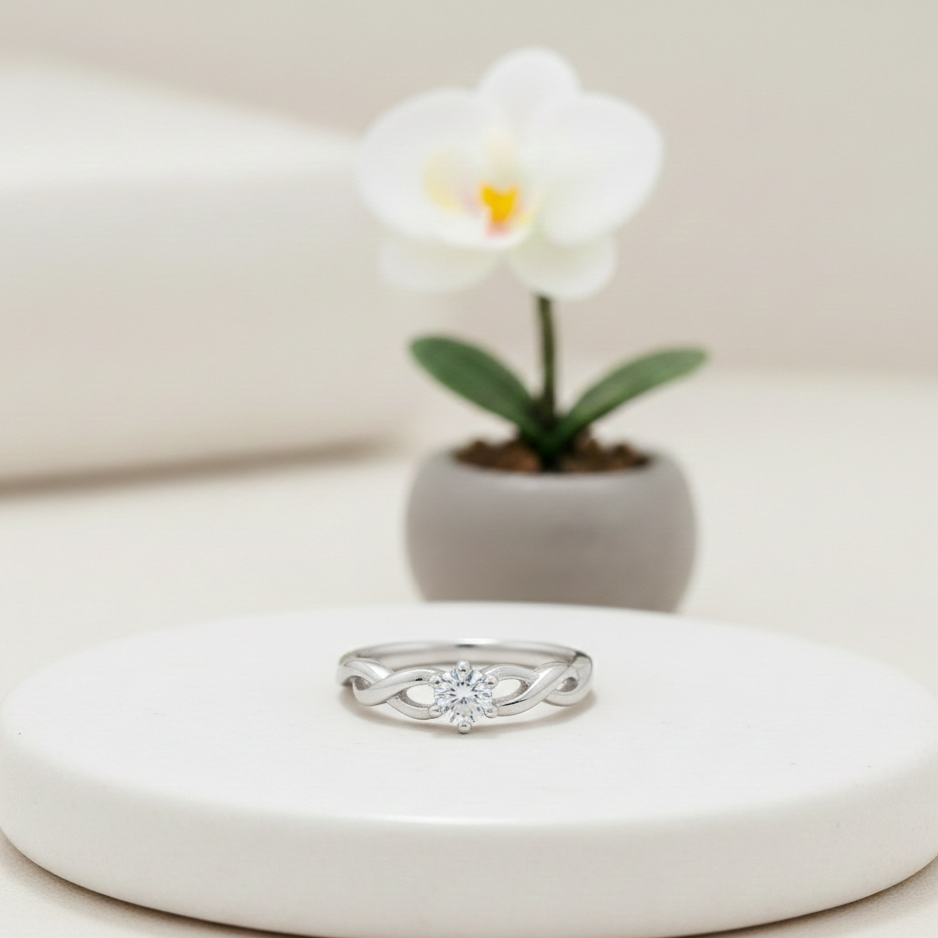 Celeste Twist Solitaire Ring