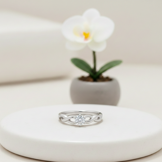 Celeste Twist Solitaire Ring