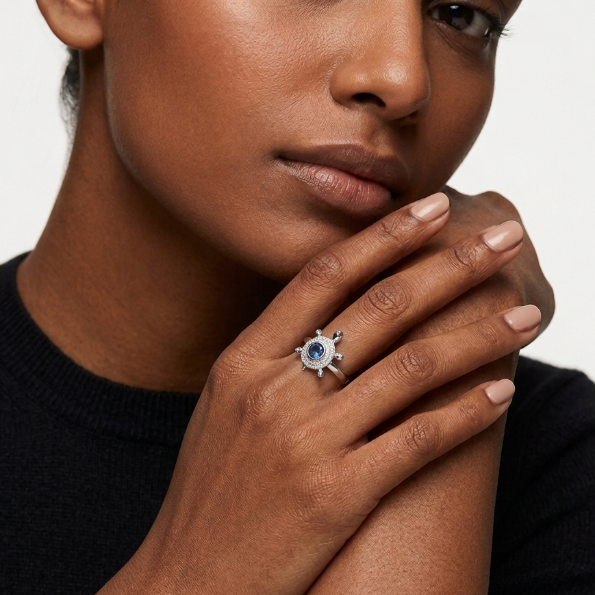 Blue Tortoise Ring