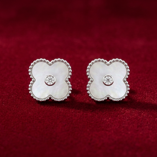 Luna Clover Mother of Pearl Earrings