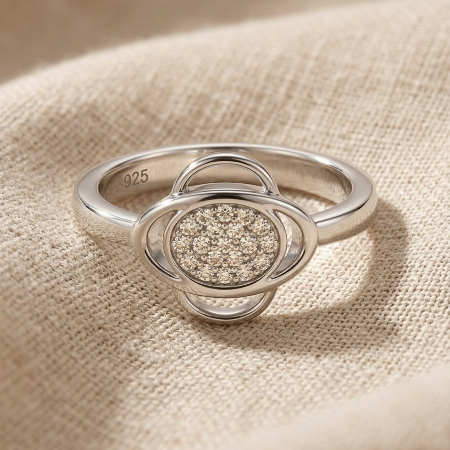 Celestial Orbit Pavé Ring