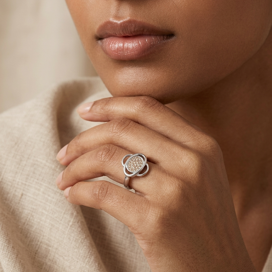 Celestial Orbit Pavé Ring
