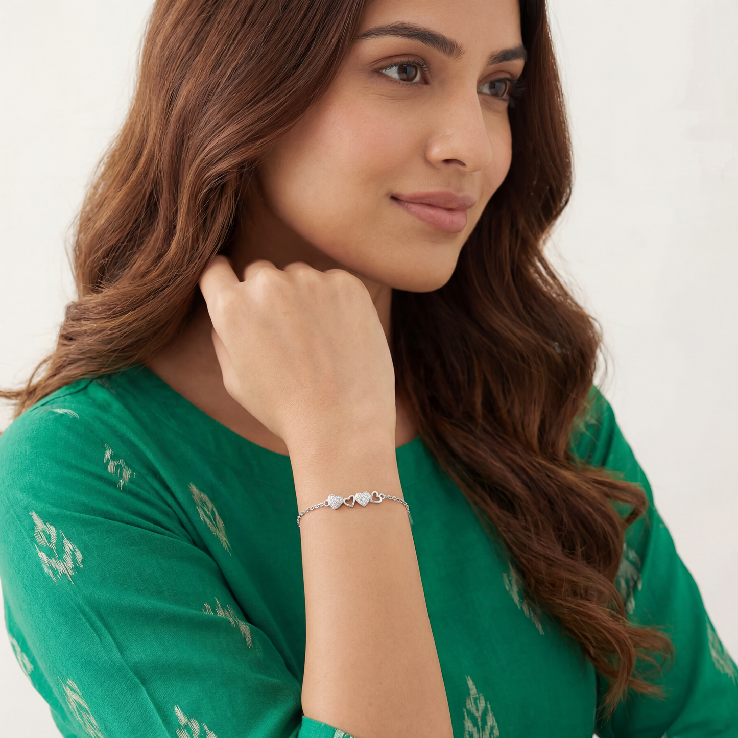 Eterna Hearts Silver Bracelet