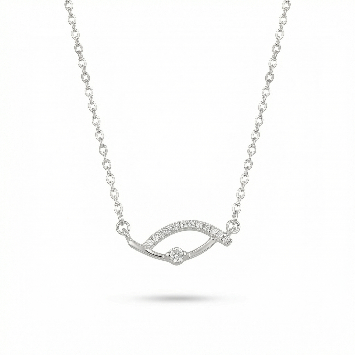 Arc Glow Silver Pendant Chain