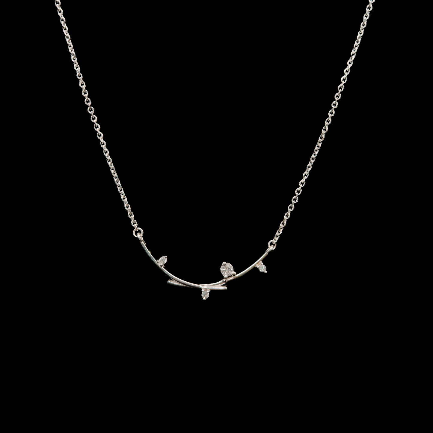 Luna Branch Silver Pendant Chain