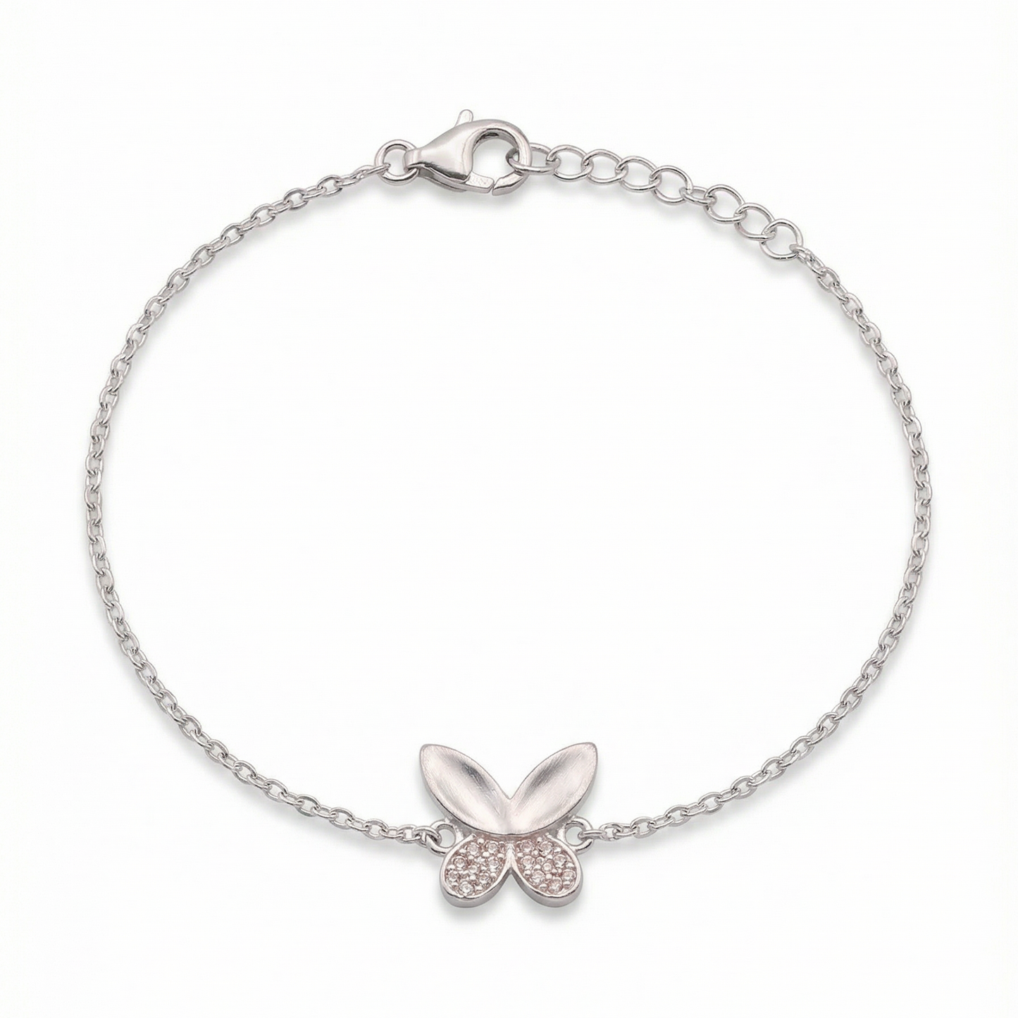 Flutter Grace butterfly Silver Bracelet